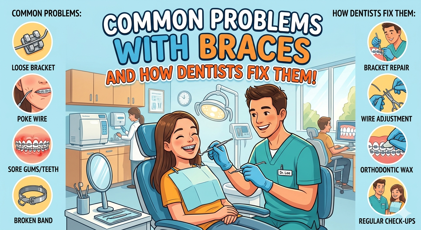 Common Problems with Braces and How Dentists Fix Them!