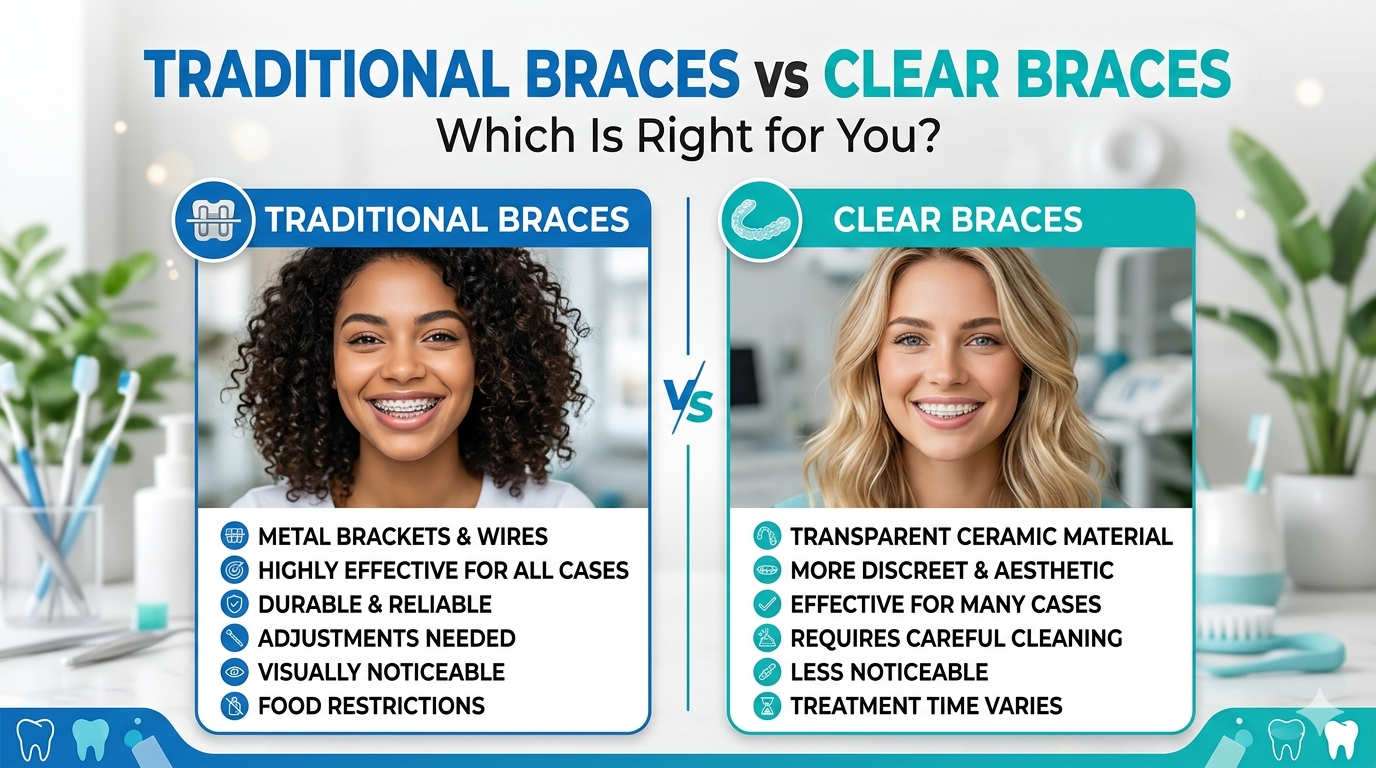 Traditional Braces vs Clear Braces: Which Is Right for You?